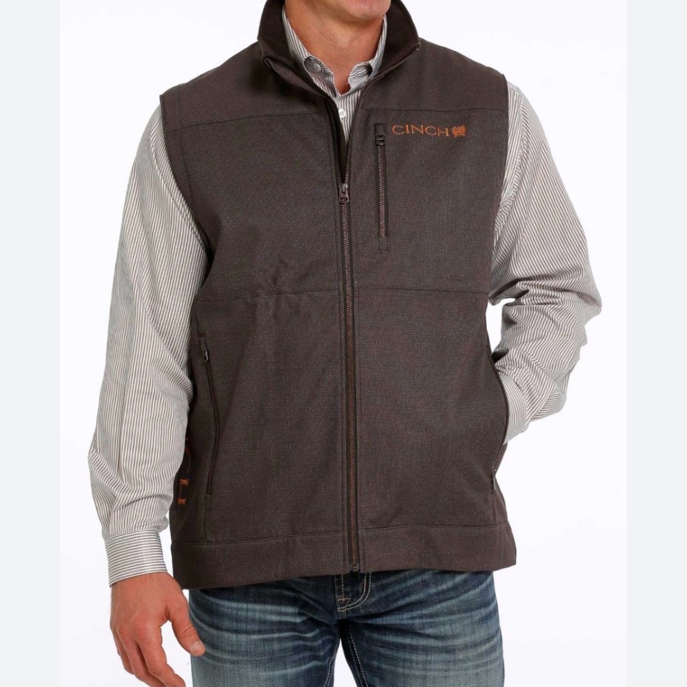 SOLD!! Cinch Men's Bonded Outdoors Zip Vest 3XL EUC Cowboy Core Rodeo Western